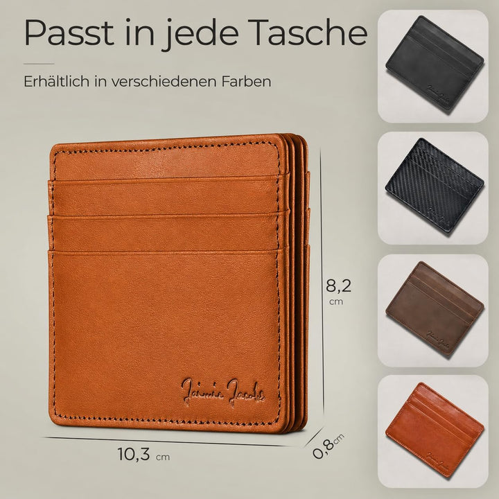 Jaimie Jacobs Flap Boy Slim ohne Münzfach Magic Wallet integrierter RFID Schutz Magischer Geldbeutel