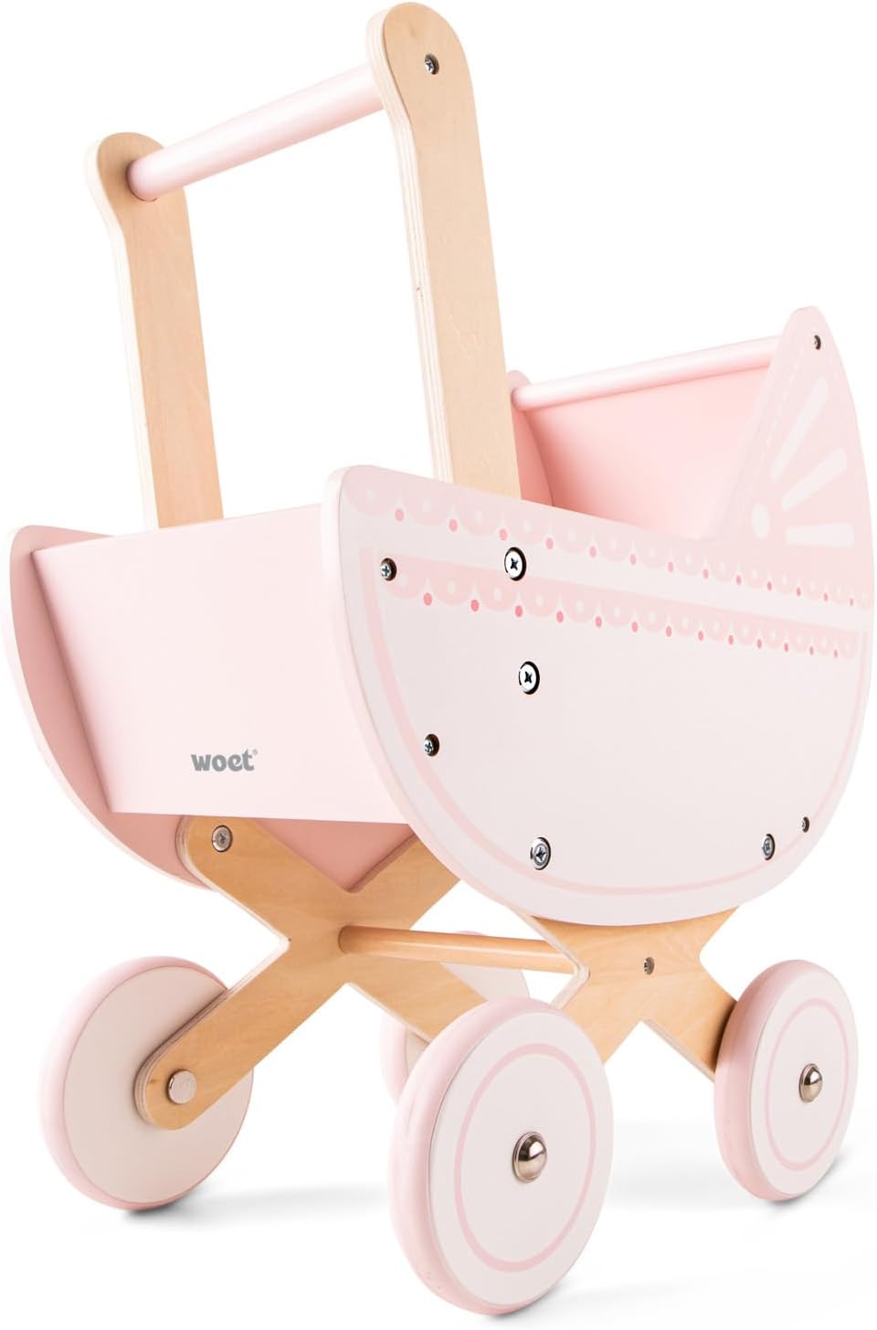 New Classic Toys Puppenwagen mit Bettzeug - Rosa Puppenwagen - Rosa, Puppenwagen - Rosa