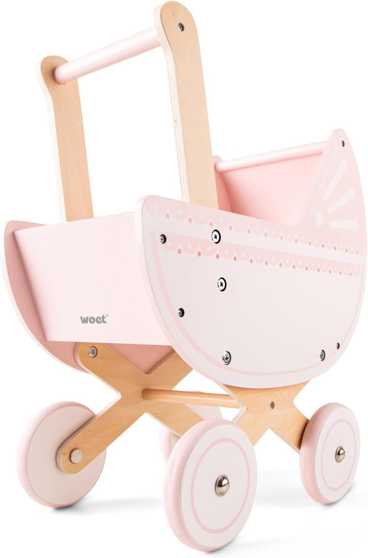 New Classic Toys Puppenwagen mit Bettzeug - Rosa Puppenwagen - Rosa, Puppenwagen - Rosa