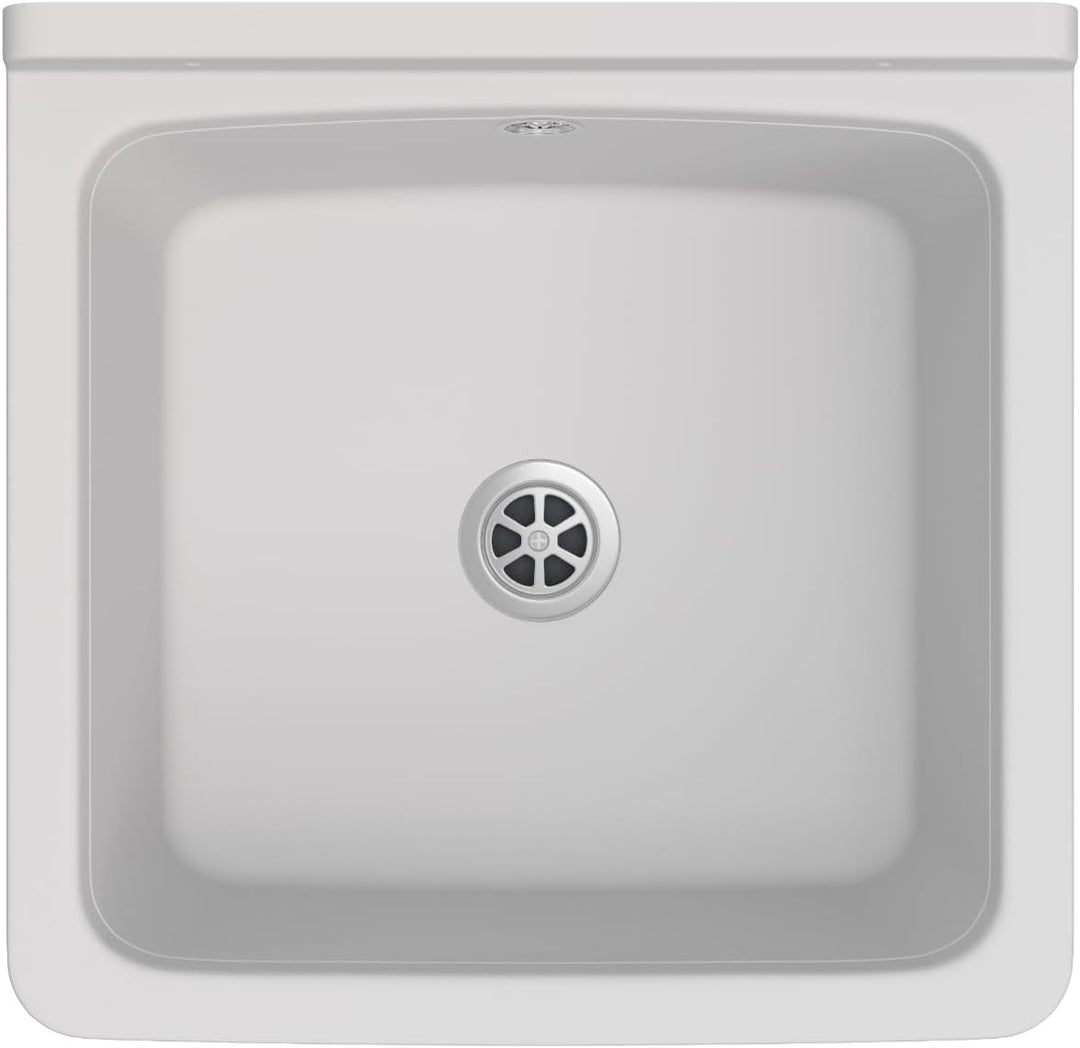 Granitan Ausgussbecken für Garage Keller Werkstatt und Waschküche - Universal Waschtrog mit Siphon -