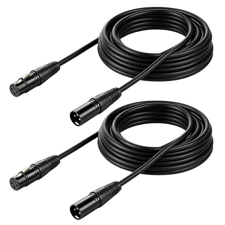BYZESTY XLR Kabel Mikrofonkabel Patchkabel 10m, 2Pack Symmetrisches Mikrofonkabel, 3-pin XLR Mikrofo
