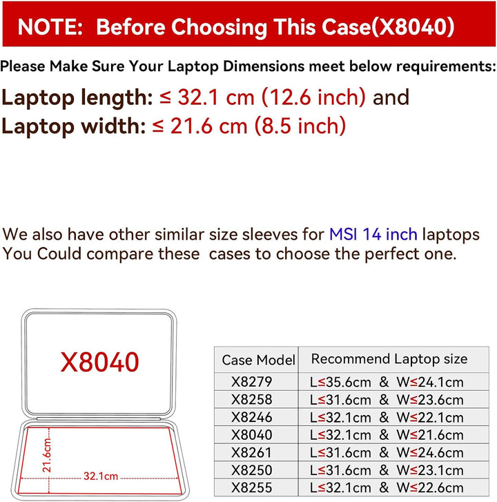 Smatree Hard Eva Schutzhülle Kompatibel für 14 Zoll MSI Prestige 14 A12UC/A12SC/A11SCX/A10SC/EVO A11