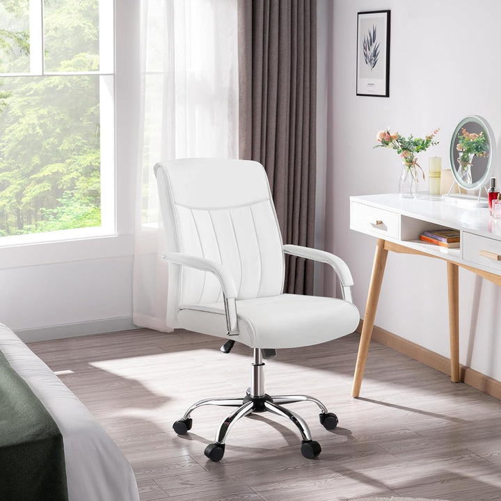 Yaheetech Bürostuhl Ergonomisch Schreibtischstuhl, Chefsessel, Drehstuhl mit Rollen, Drehbar und Wip
