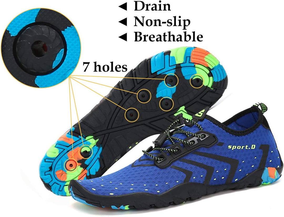 SAGUARO Badeschuhe für Herren Damen - 7/9 Drainagelöcher Schnelltrocknende rutschfest, Gr 35-48 40 E