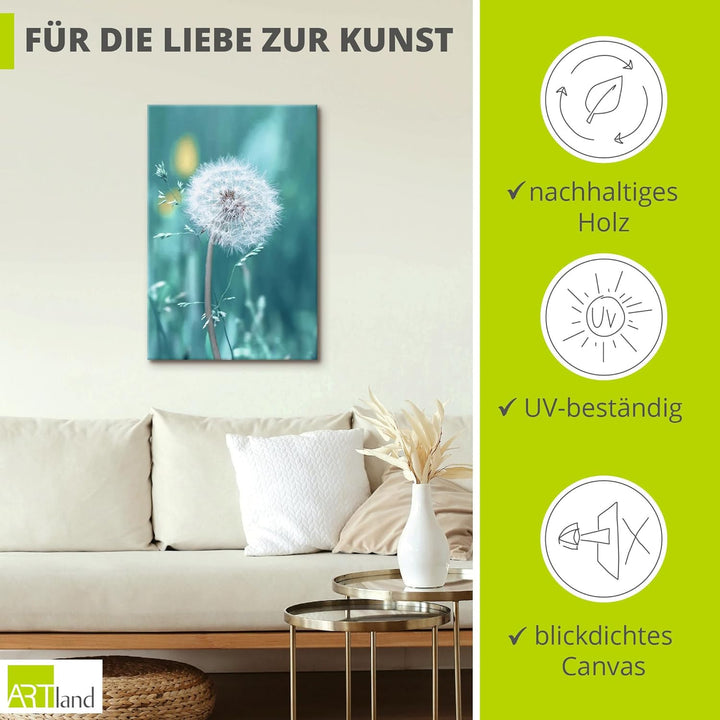 ARTland Leinwandbilder Wandbild Bild auf Leinwand 40 x 60 cm Wanddeko Botanik Mikro Makro Pflanzen B