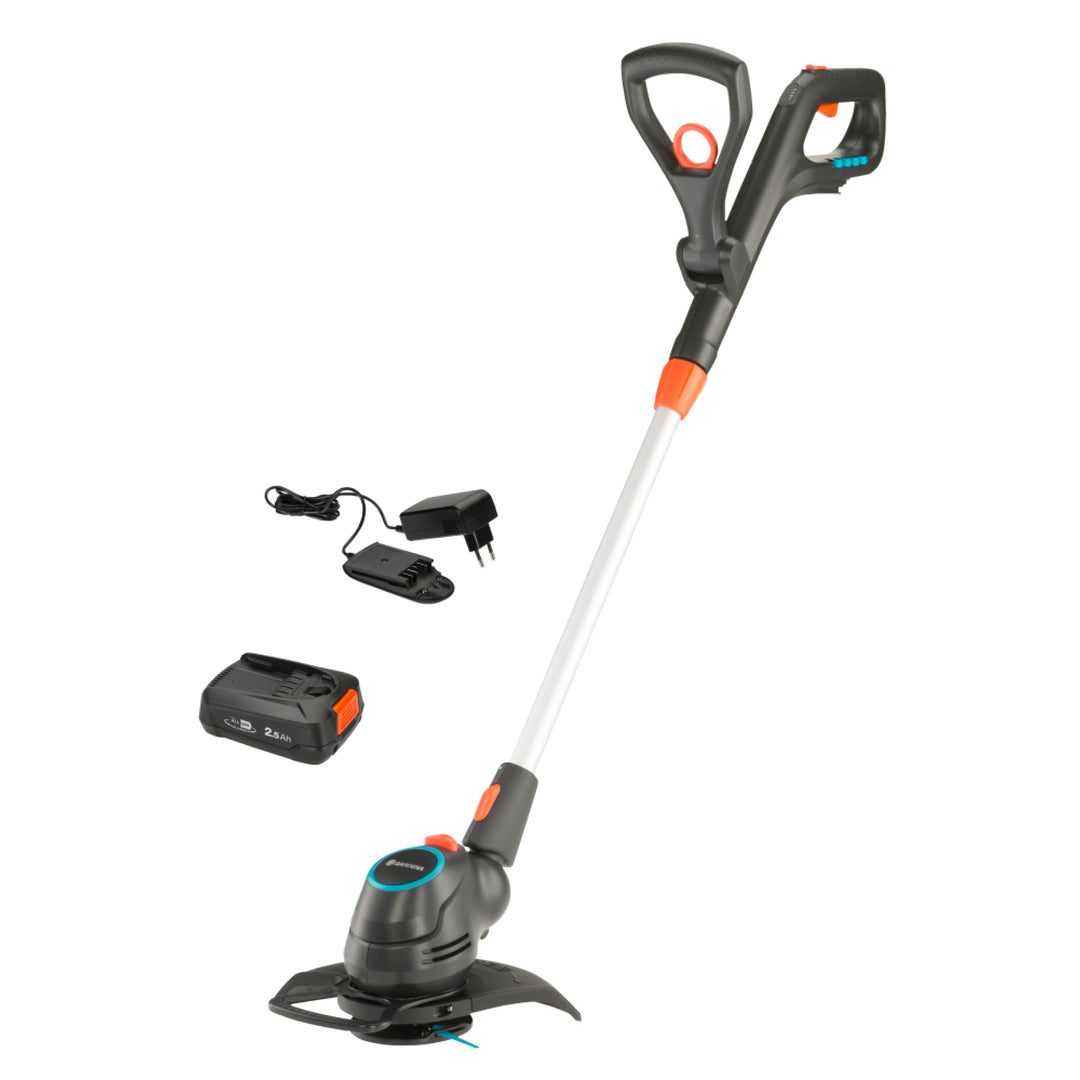 Gardena Akku-Trimmer ComfortCut 23/18V P4A Ready-To-Use Set: Rasentrimmer mit 230 mm Schnittkreis, T