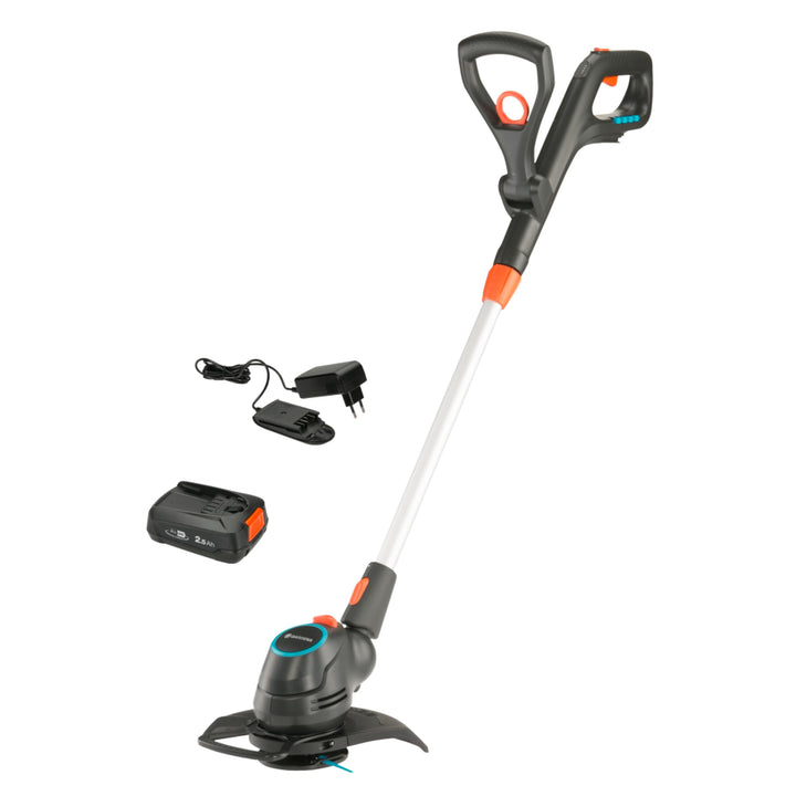 Gardena Akku-Trimmer ComfortCut 23/18V P4A Ready-To-Use Set: Rasentrimmer mit 230 mm Schnittkreis, T