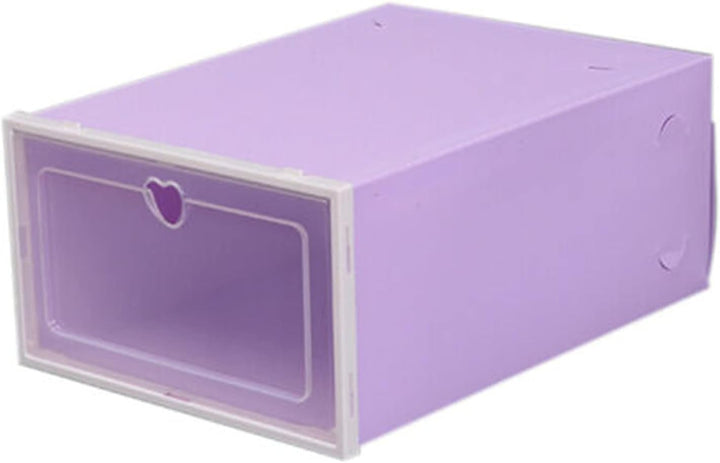 KenSyuInt 20x Kunststoff Schuhkarton Schuhaufbewahrung Schuhbox Stapelbar Transparent Schubladen Org