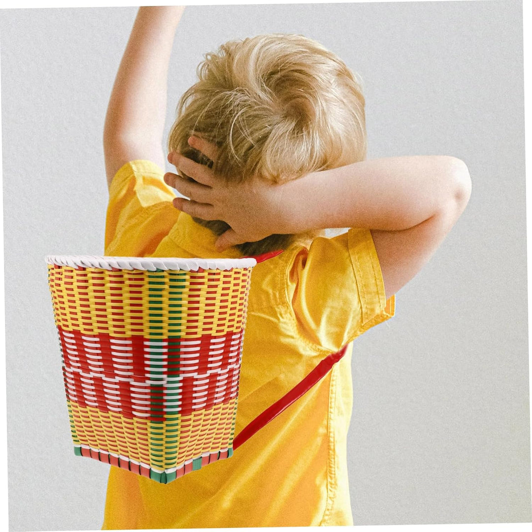 BESPORTBLE Kleiner Geflochtener Plastikkorb Hängekorb Kunststoff Rückseite Kinder Tanzrequisite Mult