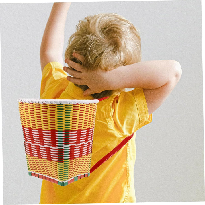 BESPORTBLE Kleiner Geflochtener Plastikkorb Hängekorb Kunststoff Rückseite Kinder Tanzrequisite Mult