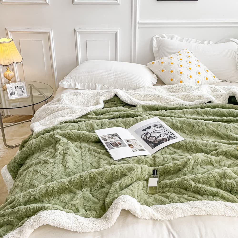 WONGS BEDDING Kuscheldecke 150x200 Flauschig Sherpa Decke,Sofaüberwurf Fleecedecke,Dick Sofadecke Do