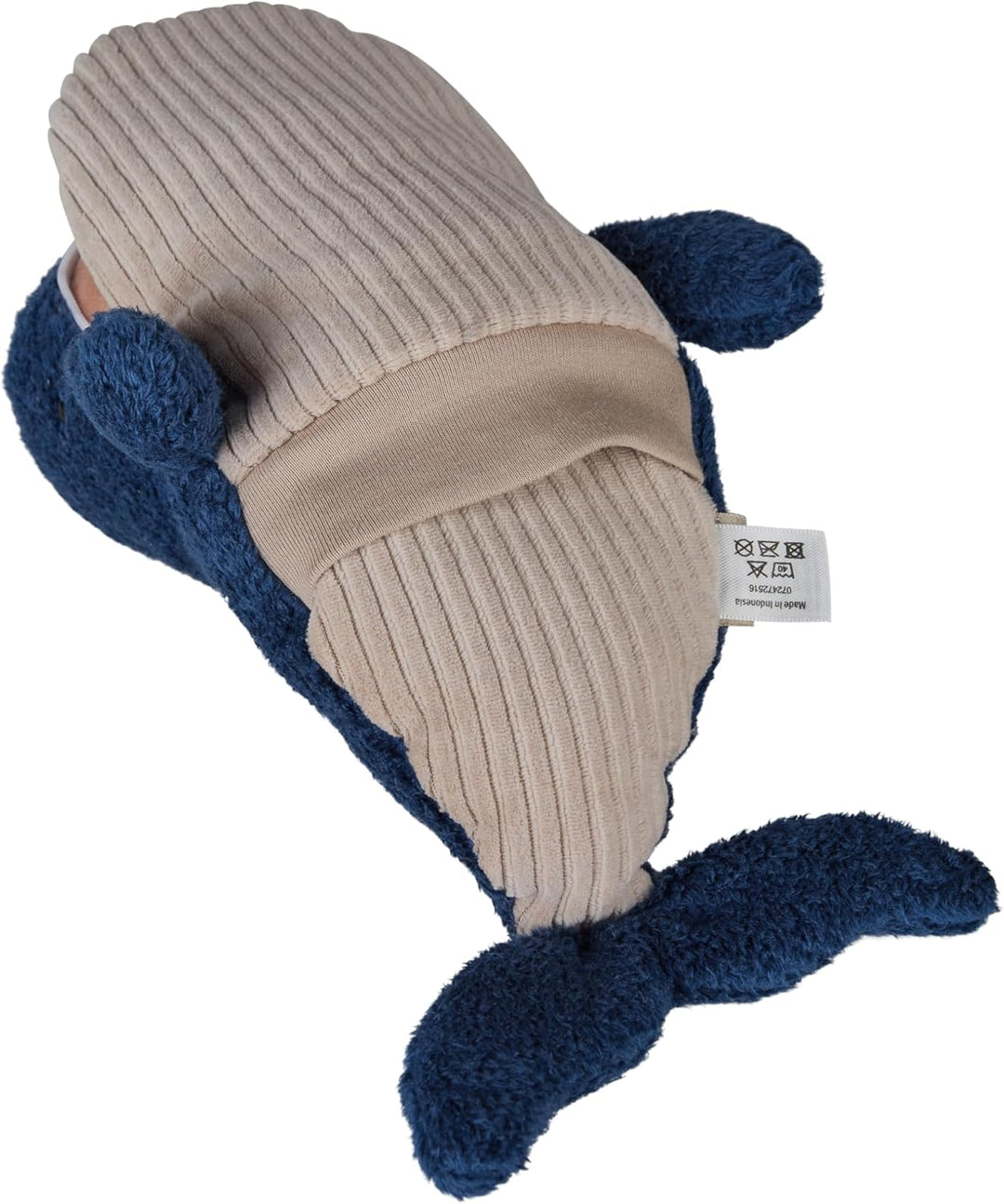 Sterntaler Handpuppe Wal aus weichem Flausch, Kinder- und Babyspielzeug, wattiert mit Polyesterwatte