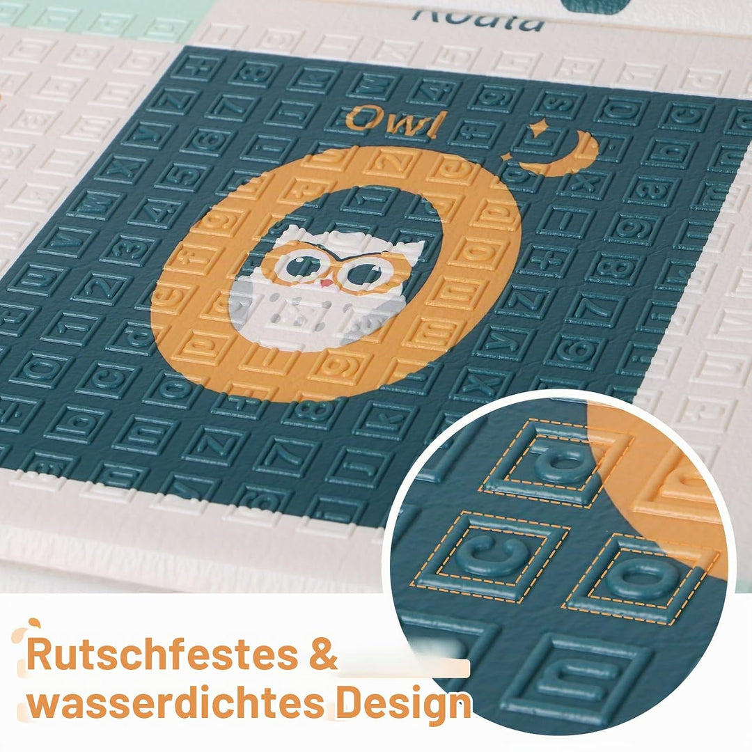 Dripex Krabbelmatte Baby Faltbar 150x180x1.5 CM Kinder Spielmatte Rutschfeste Krabbeldecke Wendbar G