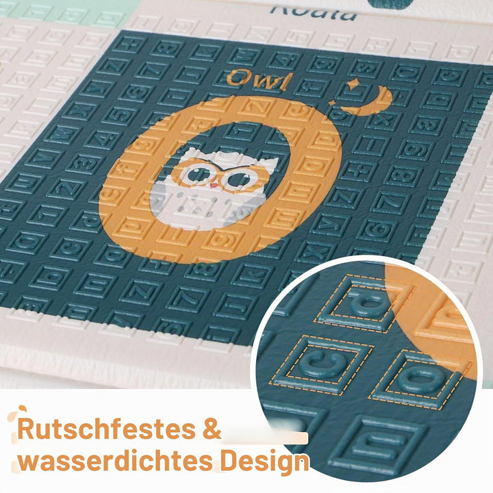 Dripex Krabbelmatte Baby Faltbar 150x180x1.5 CM Kinder Spielmatte Rutschfeste Krabbeldecke Wendbar G