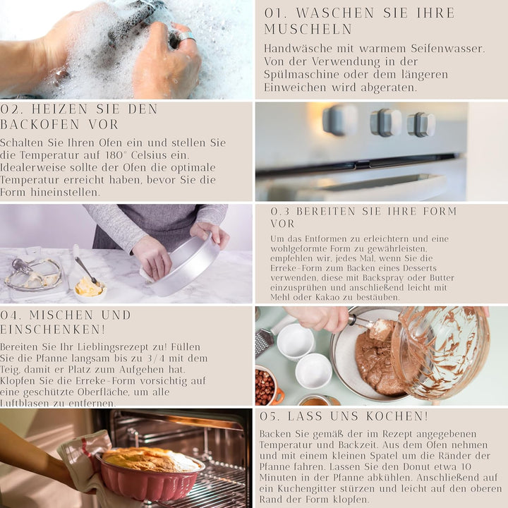 Erreke Gugelhupfform, Professionelle Qualität Kuchenform, Gugelhupf Backform, Sehr Widerstandsfähig,