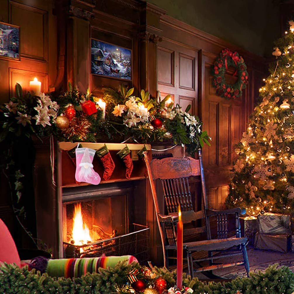 STOBOK 2 Stücke Weihnachtsstrumpf zum aufhängen Nikolausstrumpf Plüsch Wichtel GNOME Geschenktüte Be