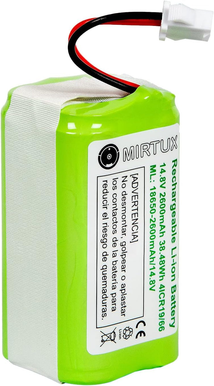 MIRTUX Akku Conga 1090, 1099, 1190, 1790, 1990 und 2290 Ultra Ersatz 14,8 V 2600 mAh Li-Ion Ersatz-L