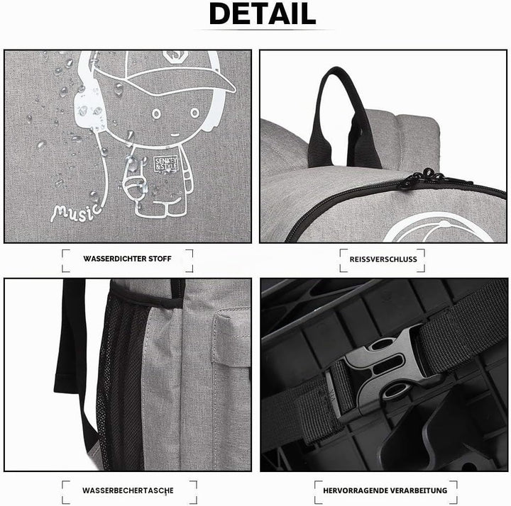 KONO Kinderrucksack Rucksack Backpack Schulrucksack Gepäck Koffer Kabine Rädern Trolley Reise Rädern