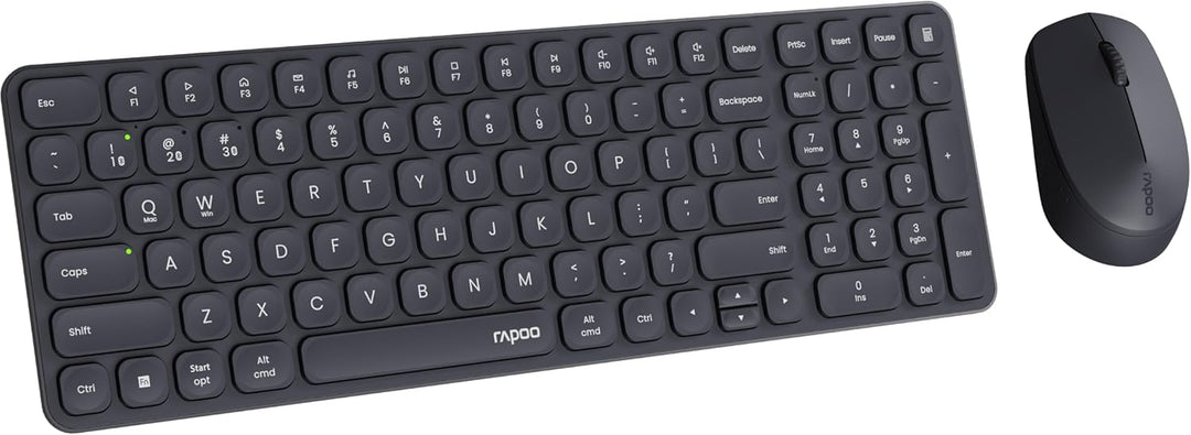 Rapoo 9310M kabelloses Tastatur-Maus Set Wireless Deskset 2400 DPI Sensor bis zu 12 Monate Batteriel