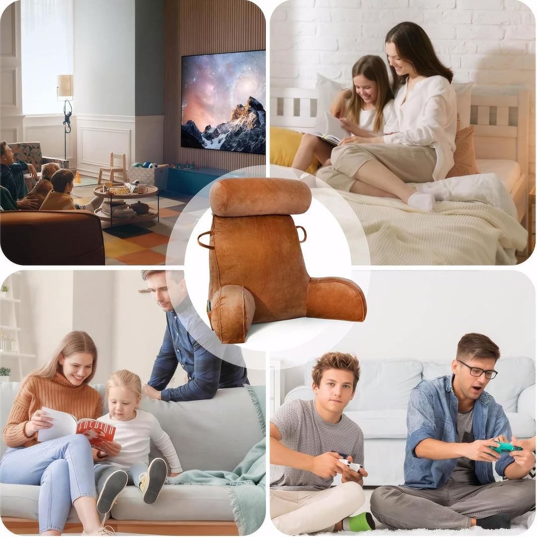 GKXLH Lesekissen - Samt Lesekissen für das Sitzen im Bett Erwachsene, Rückenkissen für das Sitzen im