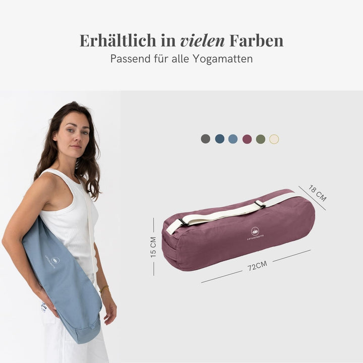 Lotuscrafts® Yogatasche PUNE aus Bio-Baumwolle, Fair & Ökologisch hergestellt, Ideale Yogatasche für