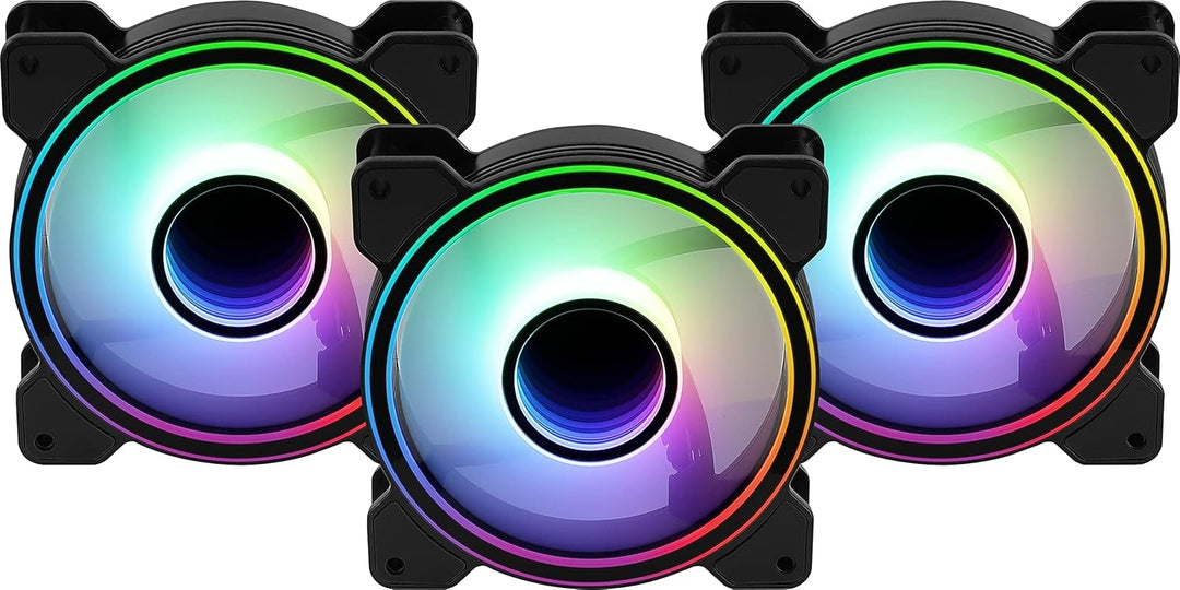 Aerocool Mirage PC Case Fan – 12 Pro, 3 x ARGB Translucent Fans 120mm, 1 x H66F RGB Hub, Infinity Mi