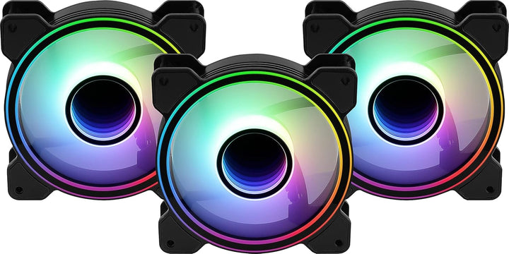 Aerocool Mirage PC Case Fan – 12 Pro, 3 x ARGB Translucent Fans 120mm, 1 x H66F RGB Hub, Infinity Mi