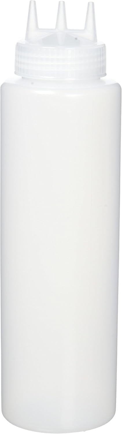 Vogue transparente Quetschflasche mit 3 Spritzdüsen 1L & transparente Quetschflasche mit 3 Spritzdüs
