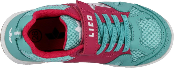 Lico Unisex Kinder Sport Vs Hallenturnschuhe 41 EU Türkis Pink Weiss, 41 EU Türkis Pink Weiss