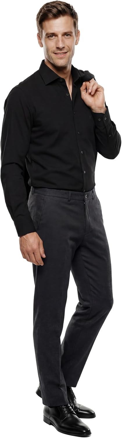 Marvelis Modern Fit Hemd Langarm mit Brusttasche Popeline weiss 38 Schwarz 68, 38 Schwarz 68