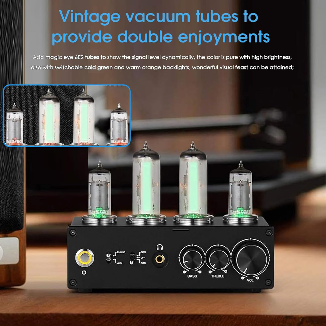 Garosa T9 Tube Phono Preamp MM MC Turntable Vorverstärker für Player -Telefon Tablet PC MP3 (EU -Ste