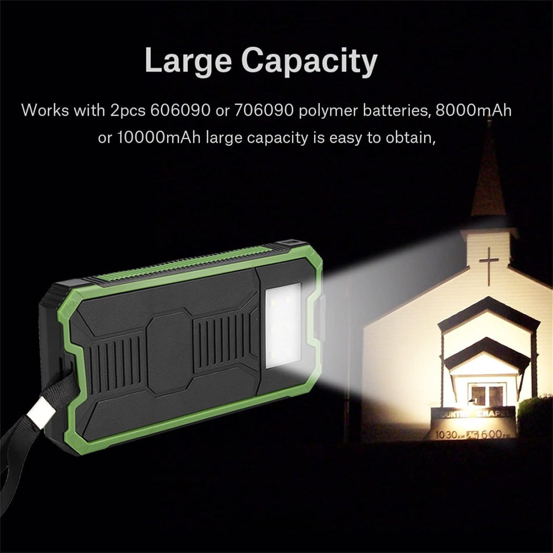 Solarladegerät Power Bank, 20000mAh Schnelles Aufladen Tragbar Doppeltes USB Solar Mobile Power Bank