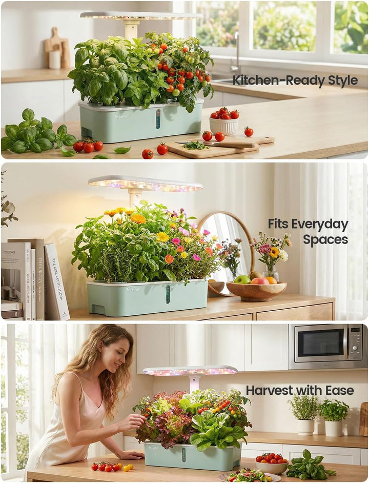 LetPot LPH-Air WiFi Hydroponisches Anzuchtsystem, 10 Hülsen Smart Herb Garden Kit für Innenräume, In