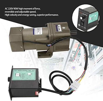 Hohe Drehmomente Einstellbarer Getriebemotoren, AC 220V 90W Einphasen Asynchron Getriebemotor (Getri