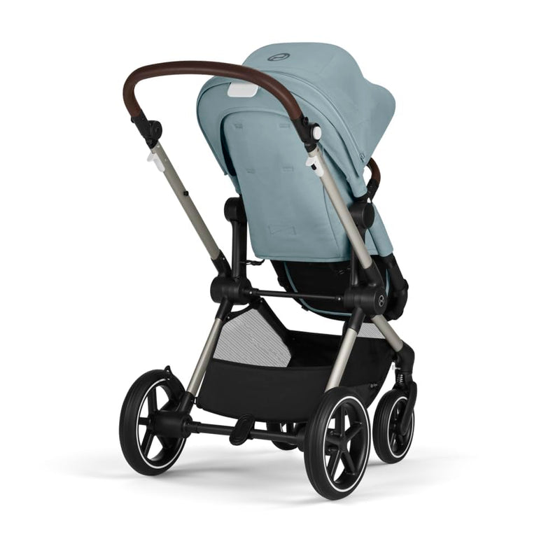 CYBEX Gold Kinderwagen EOS Lux 2-in-1, Reisesystem, Ab Geburt bis 22 kg (ca. 4 Jahre), Sky Blue Lux