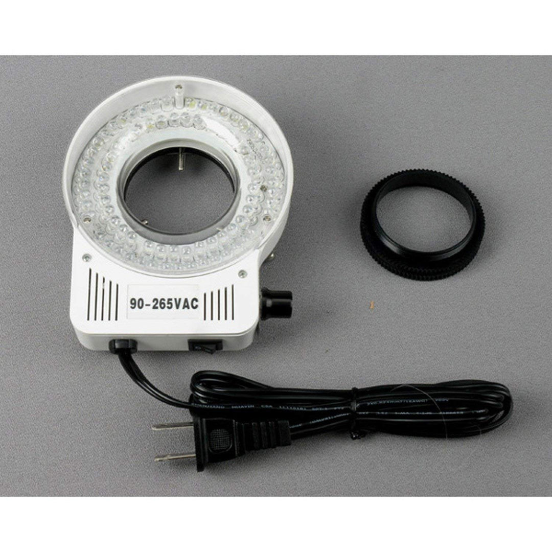 AmScope SM-3TZ-80S-5M Trinokulares 80-LED Boom Ständer Stereomikroskop mit 5MP Kamera, 3.5X-90X, Wei