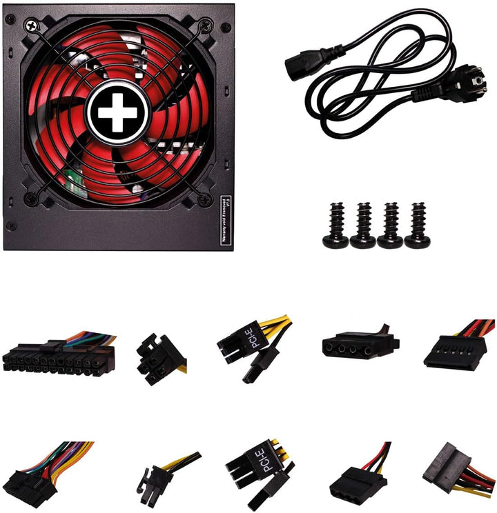 Xilence XP550R10 550W PC Netzteil, 80+ Bronze, Gaming, ATX, rot/schwarz
