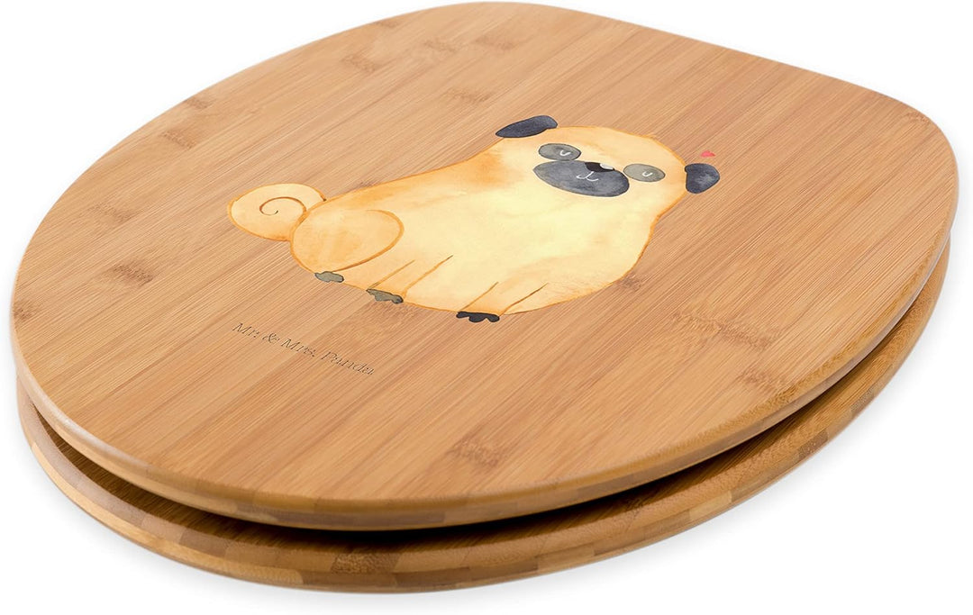 Mr. &amp; Mrs. Panda Motiv WC Sitz Mops - Geschenk, Klodeckel, Hundeliebe, Vierbeiner, Liebe, Sprüche, H