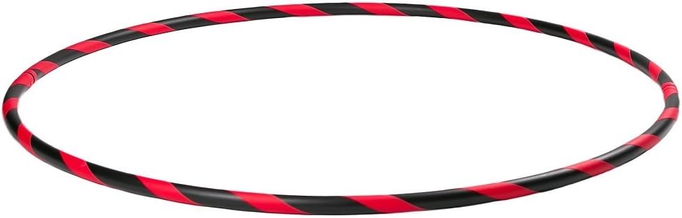 Bunter Hula Hoop Reifen, faltbar, Ø90/95/100cm Schwarz-Rot Ø100cm, Schwarz-Rot Ø100cm