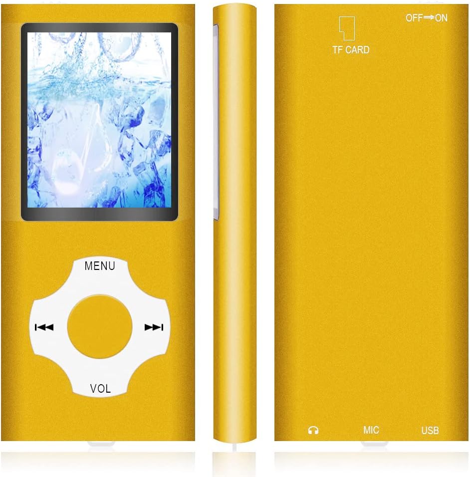 Hotechs MP3-Player/MP4-Player, MP3-Player mit 32 GB Speicherkarte, schlankes Design, digitales LCD-D