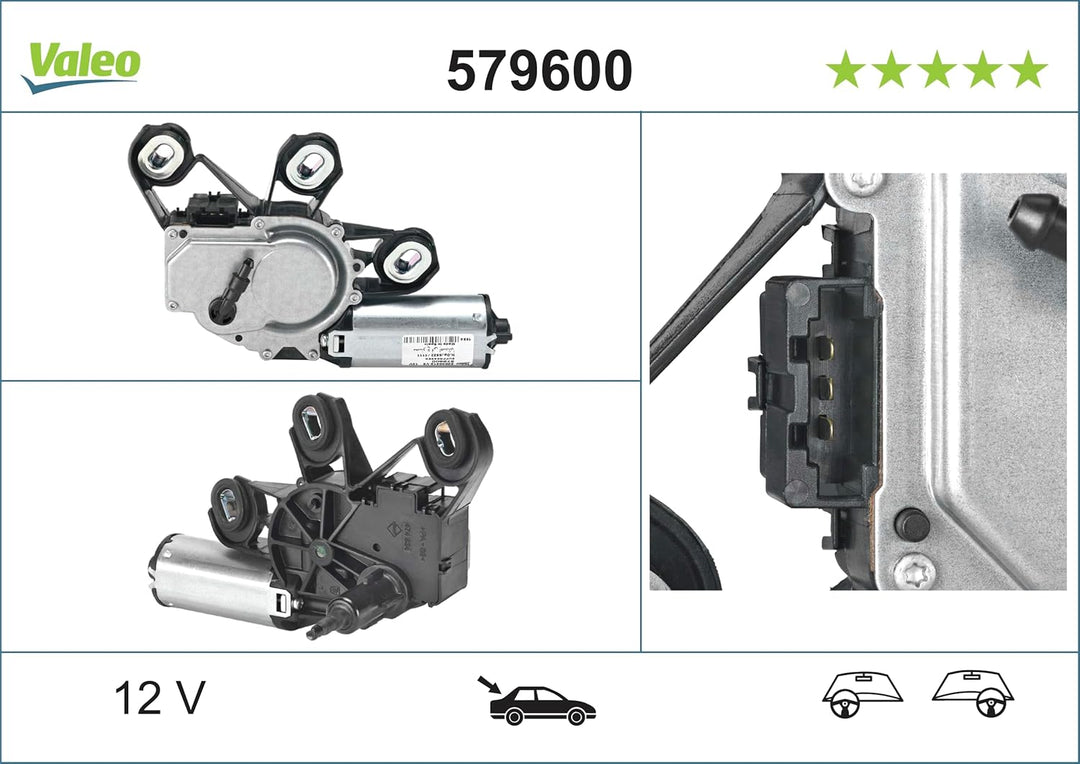 VALEO 579600 Wischermotor VALEO Heckwischermotor 579600 MERCEDES BENZ CLASSE C