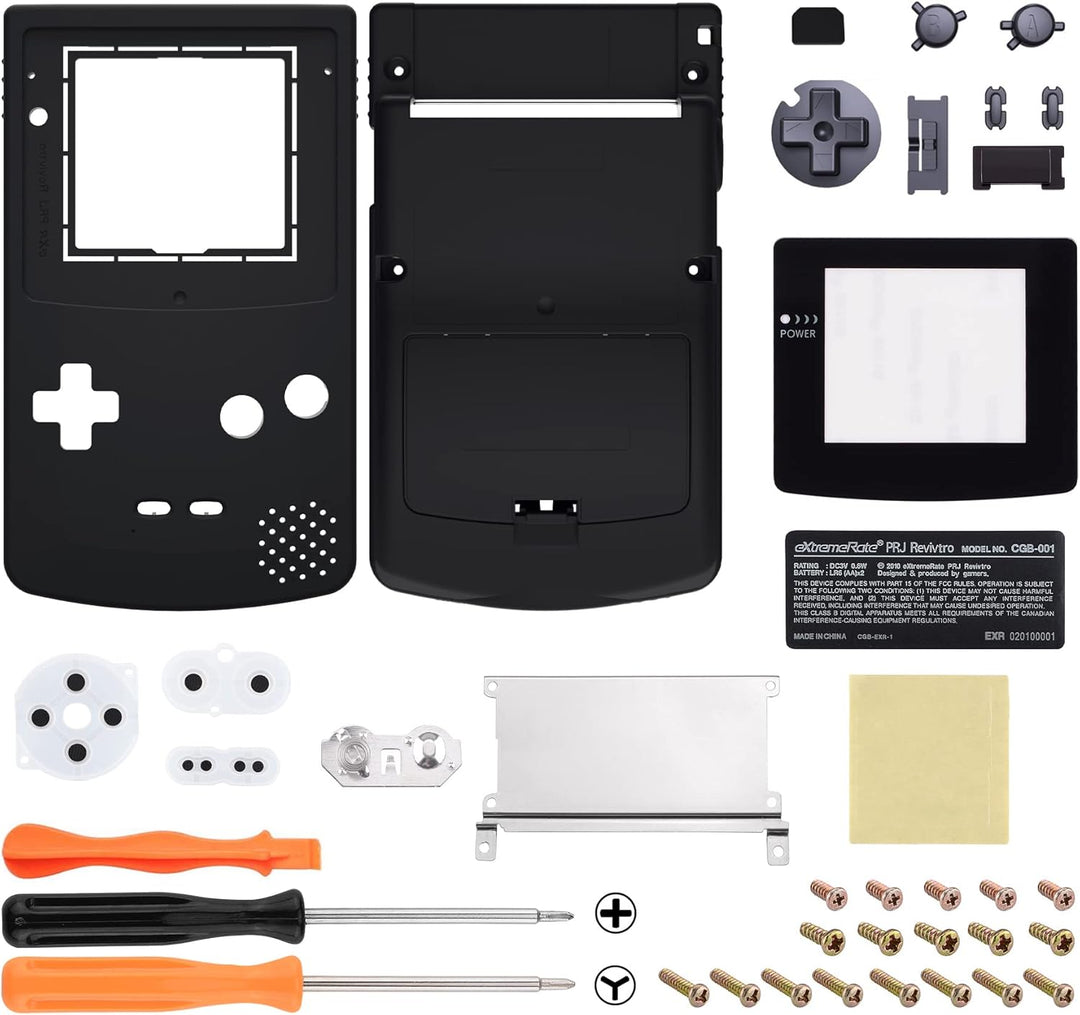 eXtremeRate IPS Ready Upgraded Case&Button für Gameboy Color, DIY-Ersatz Full Hülle Gehäuse Set für