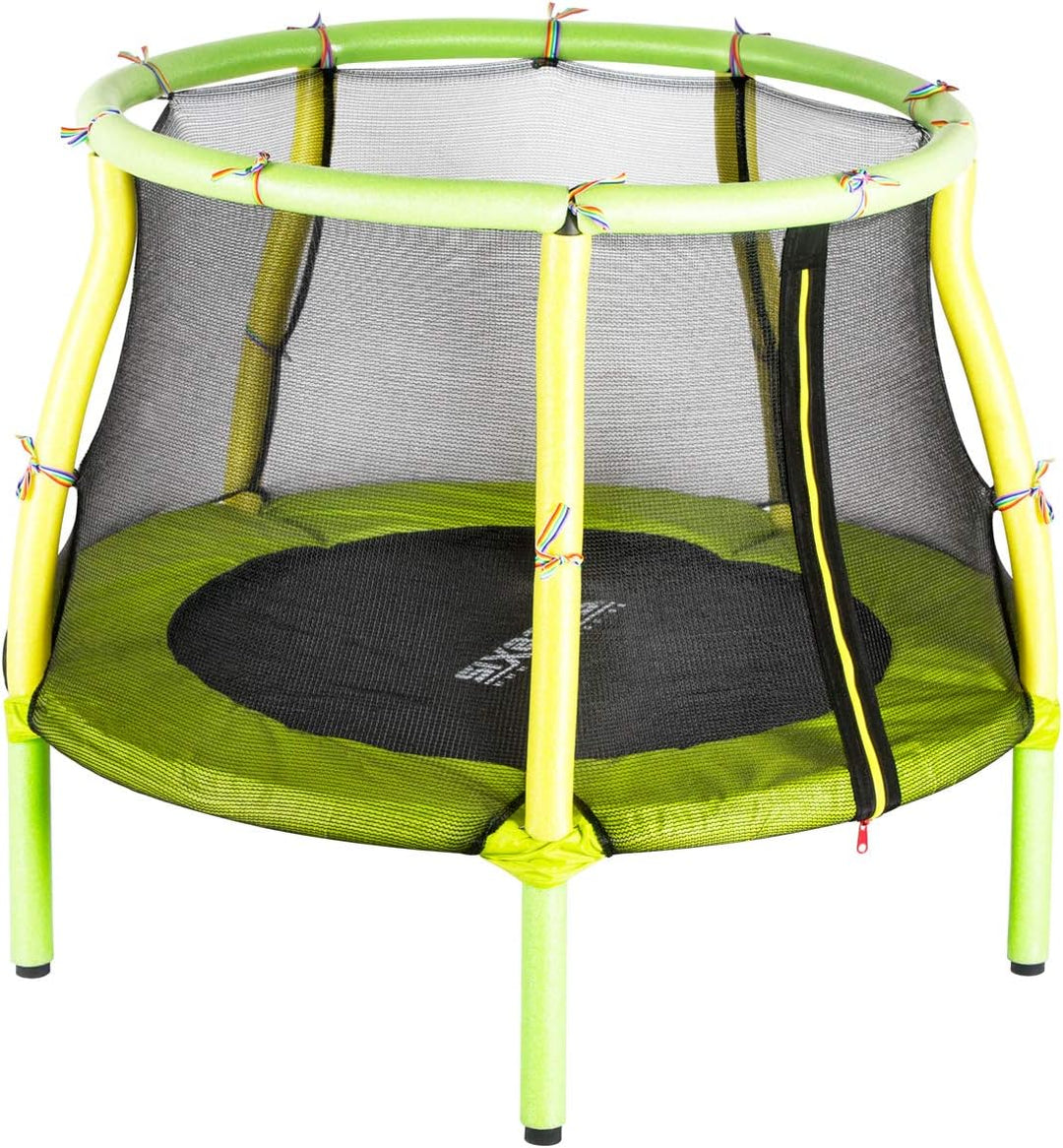 SixBros. SixJump Kindertrampolin für den Garten und Indoor, Gartentrampolin 1,22m inkl. Sicherheitsn