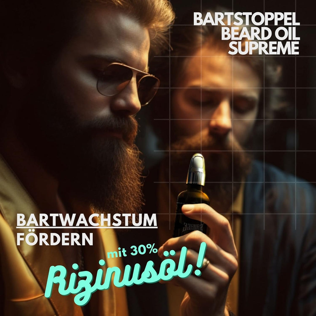 Bartöl Herren Bartstoppel® Supreme - Million Inspired Parfüm - tägliche Bartpflege - gegen Schuppen