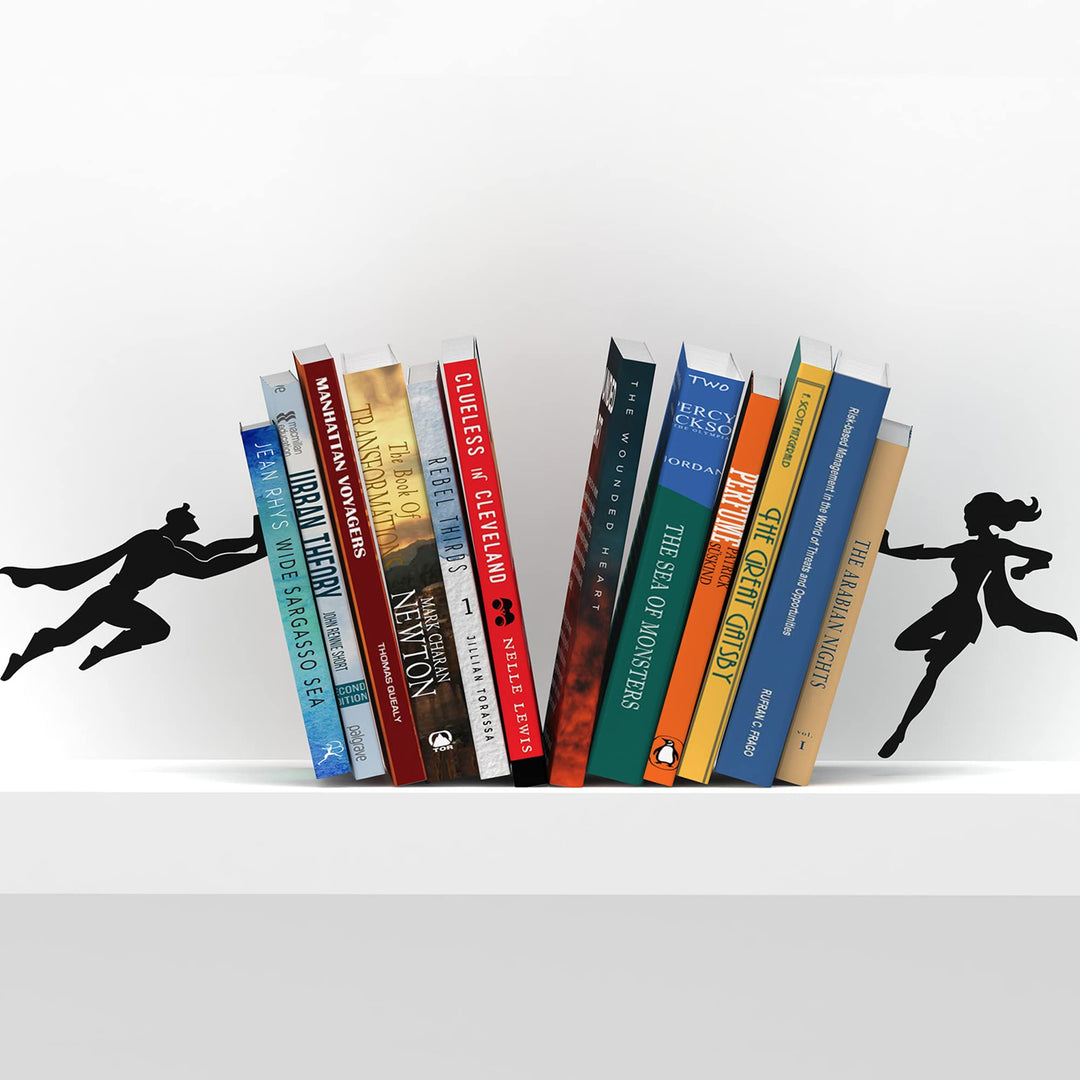 Artori Design Buchstützen zum Halten von Büchern, robuste, versteckte Metall-Buchstützen für Regale,
