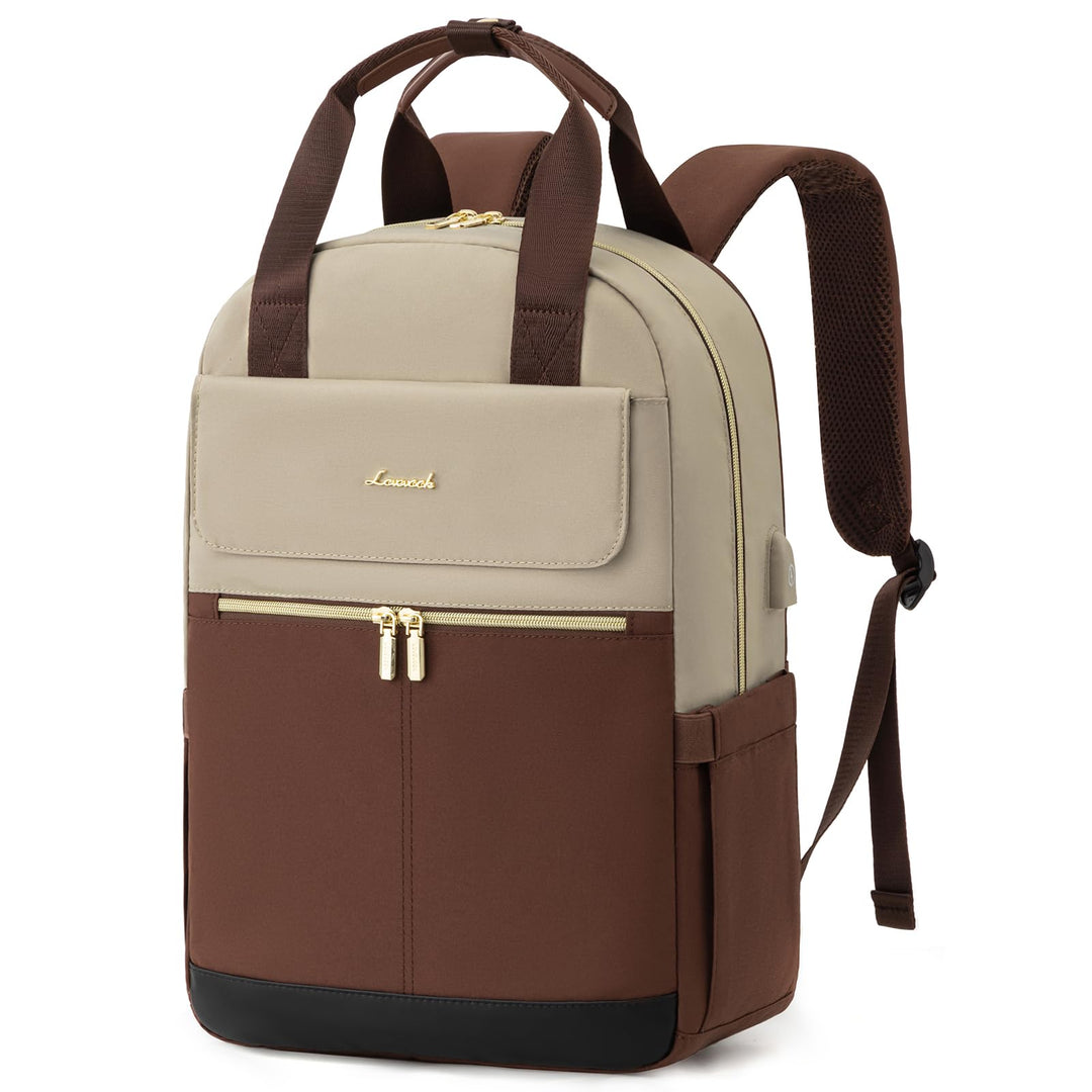 LOVEVOOK Rucksack Damen, Schulrucksack Teenager Mädchen 15,6 Zoll mit Laptopfach, Wasserdicht Schult