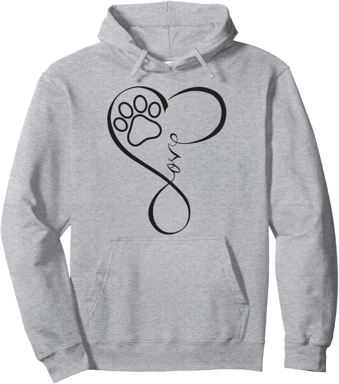 Back Cat Paw Kitten Lover Pawprint Design Kitty Love Cats Pullover Hoodie