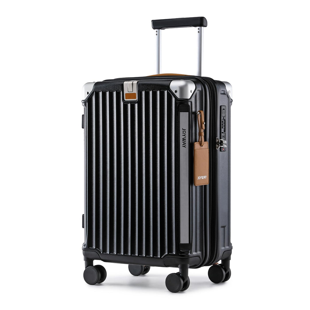 Joyway Koffer Trolley Reisekoffer von ABS Hartschalen Trolley mit Getränkehalter und 4 Rollen TSA Sc