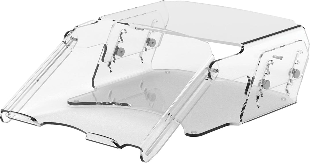 Fellowes Clarity Monitorständer, höhenverstellbar, mit integriertem Vorlagenhalter, transparent Vers