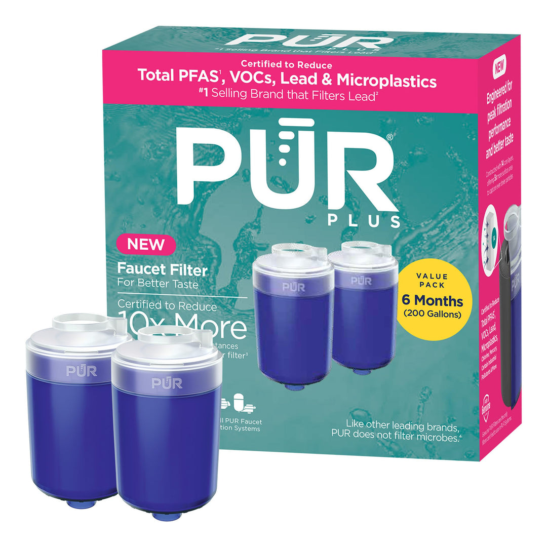 PUR RF9999 MineralClear Wasserhahn-Wasserfilter, Ersatz für Filtersysteme, 3 Stück, 2 Stück, blau, 2